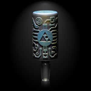 Shadow Art 4" Smoke and Silver Frit Long Bowl