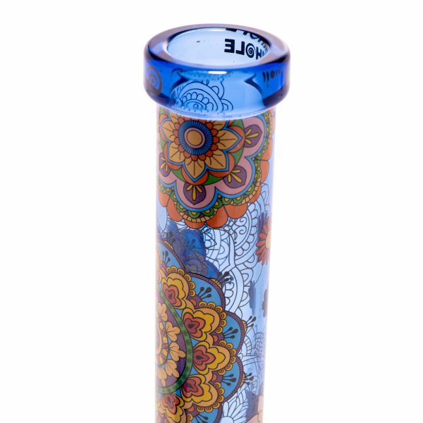 Mandala Myriad 10" Light Blue Mini Beaker Bong - Image 10